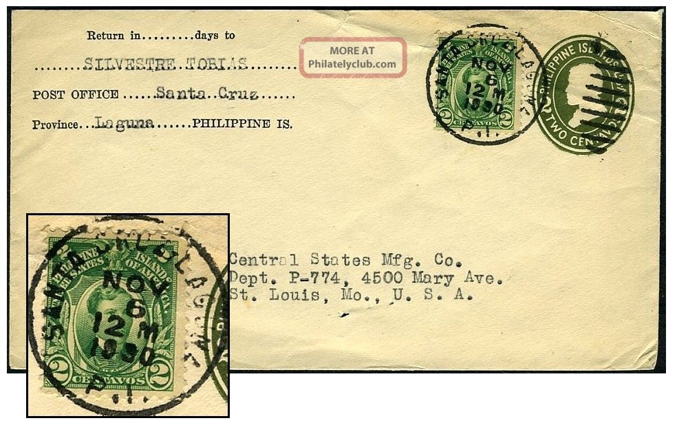 Philippines 2¢ Pse + 2¢ Nov 1930 Sta Cruz - Us Upss - 58a United States photo