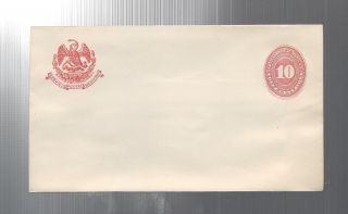 Mexico 10c Postal Stationery Envelope 1880 ' S photo