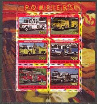 2007 Fire Trucks Engines I Sheet Of 6 photo
