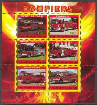 2007 Fire Trucks Engines Ii Sheet Of 6 photo