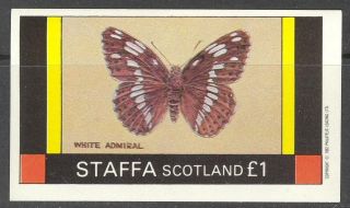 Staffa (br.  Local) 1982 Insects Butterflies Ii S/s 1£ Ns022 photo