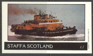 Staffa (br.  Local) 1982 Ships Iv S/s 1£ Ns040 photo