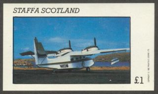 Staffa (br.  Local) 1982 Aviation Airplanes Iv S/s 1£ Ns014 photo