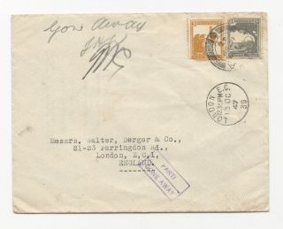 Palestine 1947 Cover+letter Consul Unopend Gone Away photo