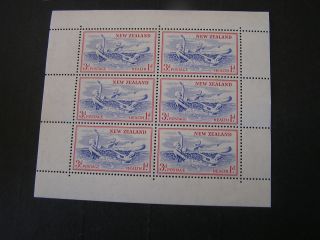 Zealand,  Scott B53,  Miniature Sheet Of 6 Semi Postal 1957 Issue photo