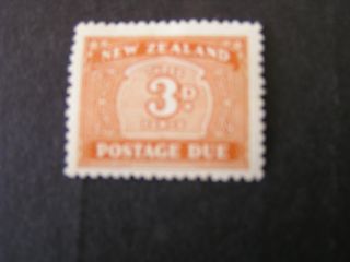 Zealand,  Scott J25,  3p.  Value Brown Orange 1939 Postage Due Issue.  Mh photo