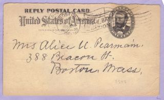 Us Stationery Reply Pc One Cent 1899 photo
