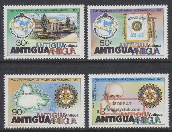 Antigua - 1980 75th Rotary (4v) Um / British Colonies & Territories photo