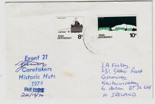 Ross Dependency 1974 Antarctic Histric Huts Restoration Official Signed Cover photo